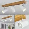 Luminaires Scandinaves-hofstein Gesteira Plafonnier, Spot de plafond Chrome, Couleur bois, 3 lumières