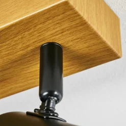 Luminaires Scandinaves-hofstein Gesteira Plafonnier, Spot de plafond Couleur bois, Noir, 4 lumières