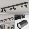 Luminaires Scandinaves-hofstein Gesteira Plafonnier, Spot de plafond Chrome, Noir, 6 lumières