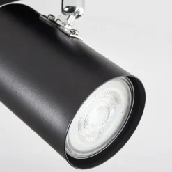 Luminaires Scandinaves-hofstein Gesteira Plafonnier, Spot de plafond Chrome, Noir, 6 lumières