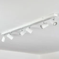 Luminaires Scandinaves-hofstein Gesteira Plafonnier, Spot de plafond Chrome, Blanc, 6 lumières