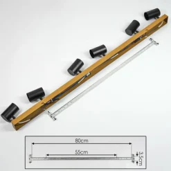 Luminaires Scandinaves-hofstein Gesteira Plafonnier, Spot de plafond Couleur bois, 6 lumières