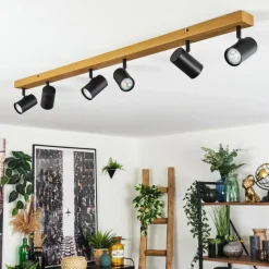 Luminaires Scandinaves-hofstein Gesteira Plafonnier, Spot de plafond Couleur bois, 6 lumières