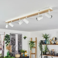 Luminaires Scandinaves-hofstein Gesteira Plafonnier, Spot de plafond Écru, Blanc, 6 lumières