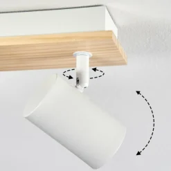Luminaires Scandinaves-hofstein Gesteira Plafonnier, Spot de plafond Écru, Blanc, 6 lumières