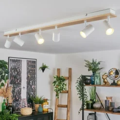 Luminaires Scandinaves-hofstein Gesteira Plafonnier, Spot de plafond Écru, Blanc, 6 lumières