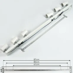 Luminaires Scandinaves-hofstein Gesteira Plafonnier, Spot de plafond Chrome, Blanc, 6 lumières