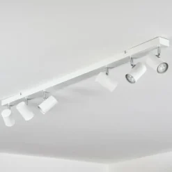 Luminaires Scandinaves-hofstein Gesteira Plafonnier, Spot de plafond Chrome, Blanc, 6 lumières