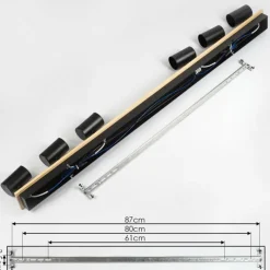 Luminaires Scandinaves-hofstein Gesteira Plafonnier, Spot de plafond Écru, Noir, 6 lumières