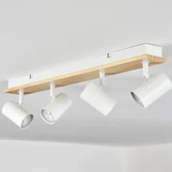 Luminaires Scandinaves-hofstein Gesteira Plafonnier, Spot de plafond Écru, Blanc, 4 lumières