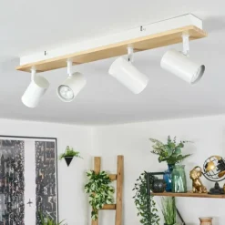 Luminaires Scandinaves-hofstein Gesteira Plafonnier, Spot de plafond Écru, Blanc, 4 lumières