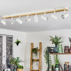 Luminaires Scandinaves-hofstein Gesteira Plafonnier, Spot de plafond Écru, Blanc, 8 lumières