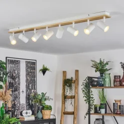 Luminaires Scandinaves-hofstein Gesteira Plafonnier, Spot de plafond Écru, Blanc, 8 lumières