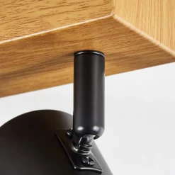 Luminaires Scandinaves-hofstein Gesteira Plafonnier, Spot de plafond Couleur bois, Noir, 8 lumières