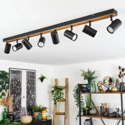 Luminaires Scandinaves-hofstein Gesteira Plafonnier, Spot de plafond Écru, Noir, 8 lumières