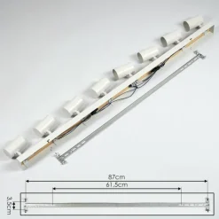 Luminaires Scandinaves-hofstein Gesteira Plafonnier, Spot de plafond Écru, Blanc, 8 lumières