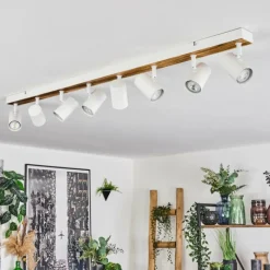 Luminaires Scandinaves-hofstein Gesteira Plafonnier, Spot de plafond Écru, Blanc, 8 lumières