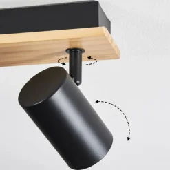 Luminaires Scandinaves-hofstein Gesteira Plafonnier, Spot de plafond Écru, Noir, 8 lumières