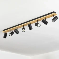 Luminaires Scandinaves-hofstein Gesteira Plafonnier, Spot de plafond Écru, Noir, 8 lumières