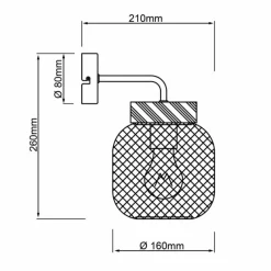 Luminaires Scandinaves-Luminaires Brilliant Giada Applique murale Noir, 1 lumière