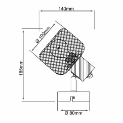 Luminaires Scandinaves-Luminaires Brilliant Giada Spot mural Noir, 1 lumière