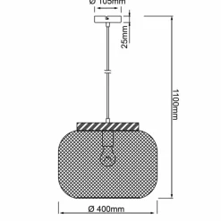 Luminaires Scandinaves-Luminaires Brilliant Giada Suspension Gris, 1 lumière