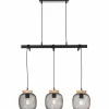 Luminaires Scandinaves-Luminaires Brilliant Giada Suspension Noir, 3 lumières