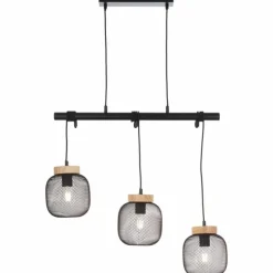 Luminaires Scandinaves-Luminaires Brilliant Giada Suspension Noir, 3 lumières