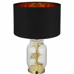 Luminaires Globo Lighting Ginko Lampe à poser Laiton, Transparent, 1 lumière