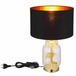 Luminaires Globo Lighting Ginko Lampe à poser Laiton, Transparent, 1 lumière