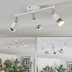hofstein Gjedso Plafonnier, Spot de plafond LED Chrome, Blanc, 3 lumières* Spots Et Projecteurs