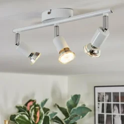 hofstein Gjedso Plafonnier, Spot de plafond LED Chrome, Blanc, 3 lumières* Spots Et Projecteurs