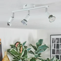 hofstein Gjedso Plafonnier, Spot de plafond LED Chrome, Blanc, 3 lumières* Spots Et Projecteurs