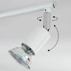 hofstein Gjedso Plafonnier, Spot de plafond LED Chrome, Blanc, 4 lumières* Spots Et Projecteurs