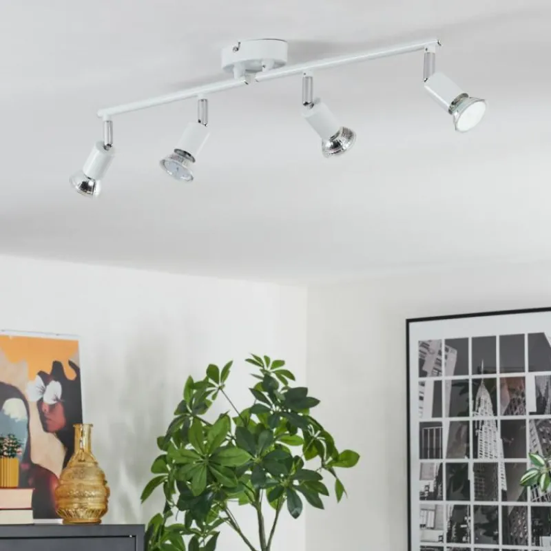 hofstein Gjedso Plafonnier, Spot de plafond LED Chrome, Blanc, 4 lumières* Spots Et Projecteurs