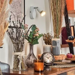 hofstein Gjedso Spot de plafond, Applique murale, Spot mural LED Chrome, Blanc, 1 lumière