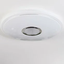 hofstein Gjevninge Plafonnier LED Argenté, Blanc, 1 lumière, Télécommandes