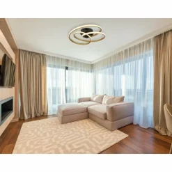 Lampes Dorées-Luminaires Globo Lighting Glyxar Plafonnier LED Noir, 1 lumière