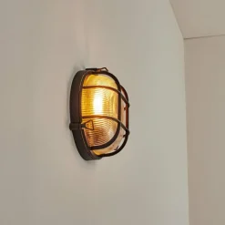 Lampes Vintages & Rétros-hofstein Godel Lampe murale d´extérieur Noir, 1 lumière