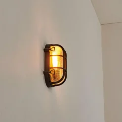 Lampes Vintages & Rétros-hofstein Godel Lampe murale d´extérieur Noir, 1 lumière