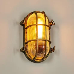 Lampes Dorées-hofstein Godel Lampe murale d´extérieur Or, Noir, 1 lumière