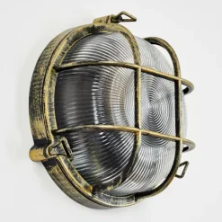 Lampes Dorées-hofstein Godel Lampe murale d´extérieur Or, Noir, 1 lumière