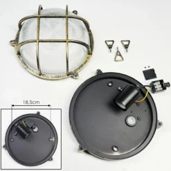 Lampes Dorées-hofstein Godel Lampe murale d´extérieur Or, Noir, 1 lumière