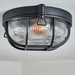 Lampes Vintages & Rétros-hofstein Godel Plafonnier extérieur, Plafonnier Noir, 1 lumière