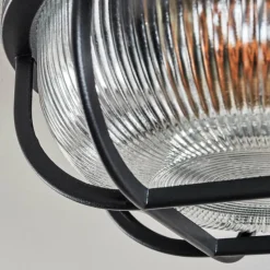 Lampes Vintages & Rétros-hofstein Godel Plafonnier extérieur, Plafonnier Noir, 1 lumière