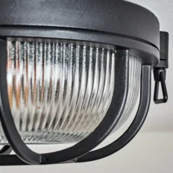 Lampes Vintages & Rétros-hofstein Godel Plafonnier extérieur, Plafonnier Noir, 1 lumière