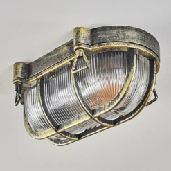 Lampes Dorées-hofstein Godel Plafonnier extérieur, Plafonnier Or, Noir, 1 lumière