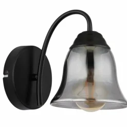 Suspension Verre Fumé-Luminaires Globo Lighting GONNY Applique murale Noir, 1 lumière