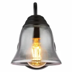 Suspension Verre Fumé-Luminaires Globo Lighting GONNY Applique murale Noir, 1 lumière