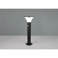 Luminaires Reality Gorda Lampadaire d'extérieur LED Noir, 1 lumière, Détecteur de mouvement